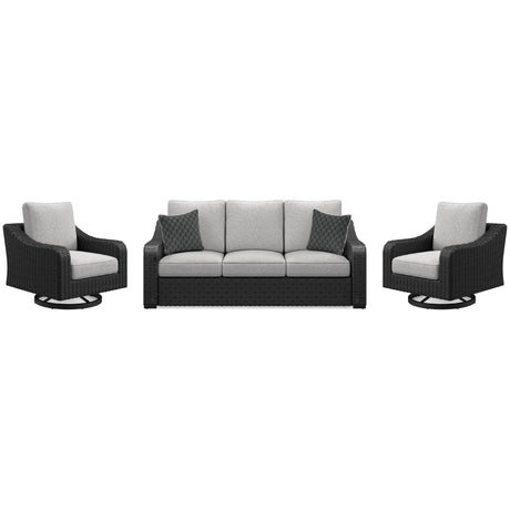  Signature Design by Ashley Beachcroft P792P8 3 pc Outdoor Seating Set IMAGE 1
