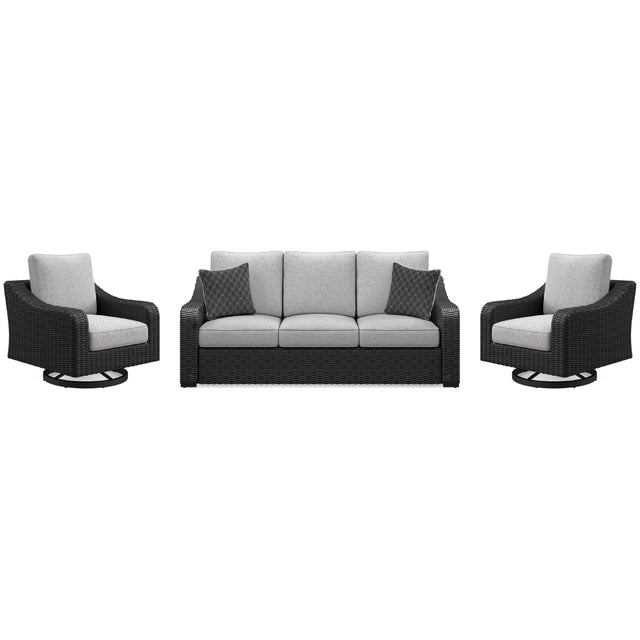  Signature Design by Ashley Beachcroft P792P8 3 pc Outdoor Seating Set IMAGE 1