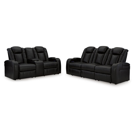  Signature Design by Ashley Caveman 90703U1 2 pc Power Reclining Living Room Set IMAGE 2