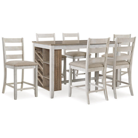  Signature Design by Ashley Skempton D394D8 7 pc Counter Height Dining Set IMAGE 1