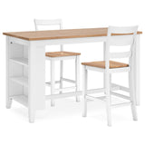  Signature Design by Ashley Gesthaven D398D3 3 pc Counter Height Dining Set IMAGE 1