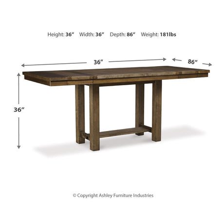 Signature Design by Ashley Moriville D631D12 9 pc Counter Height Dining Set IMAGE 7