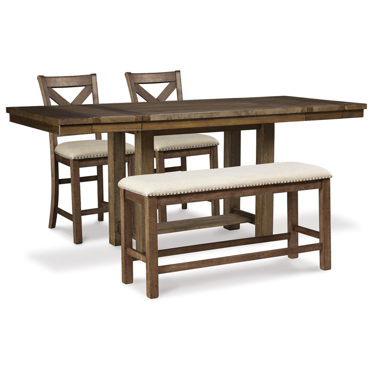  Signature Design by Ashley Moriville D631D9 4 pc Counter Height Dining Set IMAGE 1