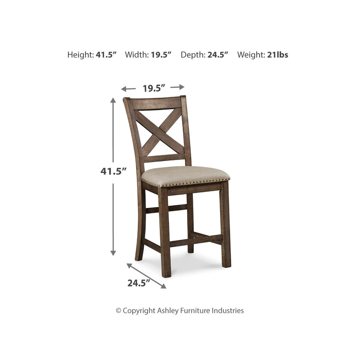  Signature Design by Ashley Moriville D631D9 4 pc Counter Height Dining Set IMAGE 7