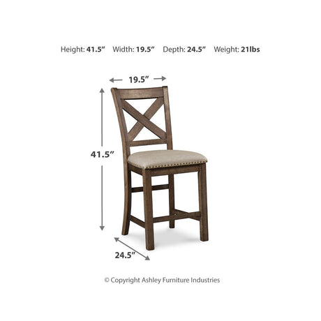  Signature Design by Ashley Moriville D631D9 4 pc Counter Height Dining Set IMAGE 7
