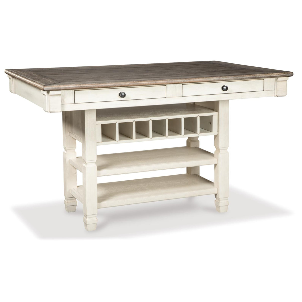  Signature Design by Ashley Bolanburg D647D12 6 pc Counter Height Dining Set IMAGE 2