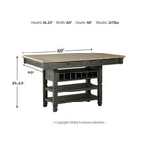  Signature Design by Ashley Tyler Creek D736D14 3 pc Counter Height Dining Set IMAGE 8