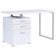  Coaster Furniture Brennan 800325 47-inch 3-Drawer Office Computer Desk - White IMAGE 1