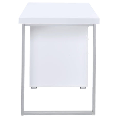  Coaster Furniture Brennan 800325 47-inch 3-Drawer Office Computer Desk - White IMAGE 8