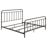  Coaster Furniture Livingston 300399KE Metal Eastern King Open Frame Bed - Dark Bronze IMAGE 1