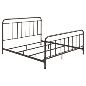  Coaster Furniture Livingston 300399KE Metal Eastern King Open Frame Bed - Dark Bronze IMAGE 1