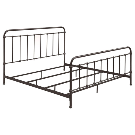  Coaster Furniture Livingston 300399KE Metal Eastern King Open Frame Bed - Dark Bronze IMAGE 1