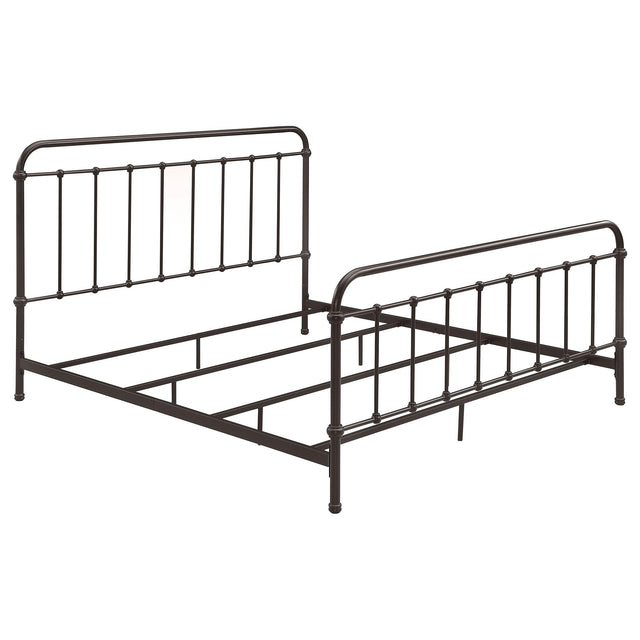  Coaster Furniture Livingston 300399KE Metal Eastern King Open Frame Bed - Dark Bronze IMAGE 1