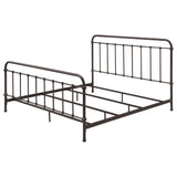  Coaster Furniture Livingston 300399KE Metal Eastern King Open Frame Bed - Dark Bronze IMAGE 3