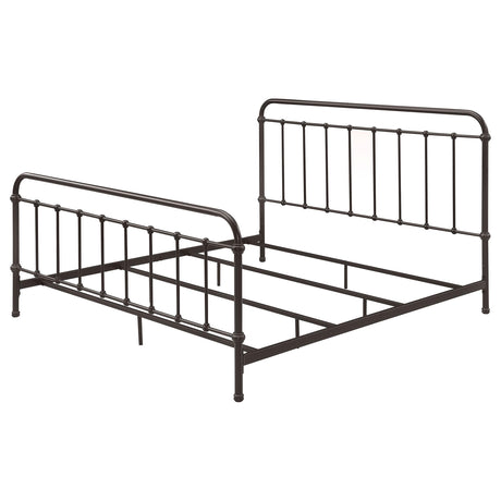  Coaster Furniture Livingston 300399KE Metal Eastern King Open Frame Bed - Dark Bronze IMAGE 3