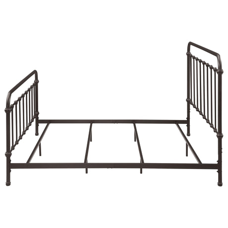  Coaster Furniture Livingston 300399KE Metal Eastern King Open Frame Bed - Dark Bronze IMAGE 4