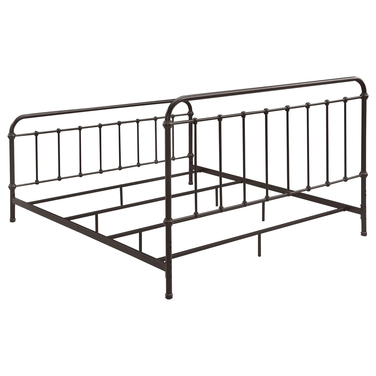  Coaster Furniture Livingston 300399KE Metal Eastern King Open Frame Bed - Dark Bronze IMAGE 5