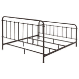 Coaster Furniture Livingston 300399KE Metal Eastern King Open Frame Bed - Dark Bronze IMAGE 6