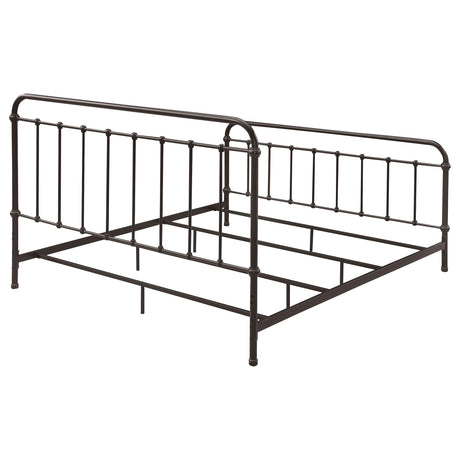  Coaster Furniture Livingston 300399KE Metal Eastern King Open Frame Bed - Dark Bronze IMAGE 6