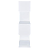  Coaster Furniture Emelle 800300 63-inch 4-shelf Glass Panel Bookshelf - White IMAGE 3