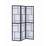  Coaster Furniture Damis 900102 3-Panel Room Divider Folding Shoji Screen - Black IMAGE 1