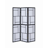  Coaster Furniture Damis 900102 3-Panel Room Divider Folding Shoji Screen - Black IMAGE 2