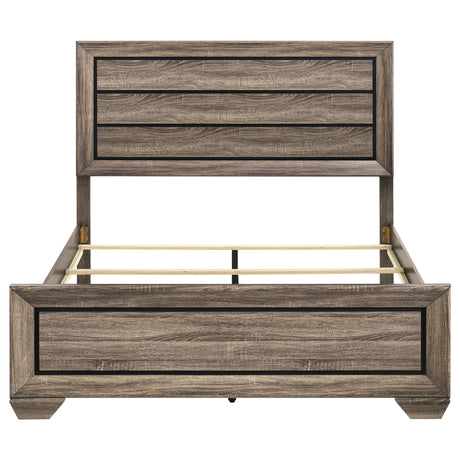  Coaster Furniture Kauffman 204191Q Wood Queen Panel Bed - Washed Taupe IMAGE 3