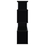  Coaster Furniture Emelle 800340 63-inch 4-shelf Glass Panel Bookshelf - Black IMAGE 3
