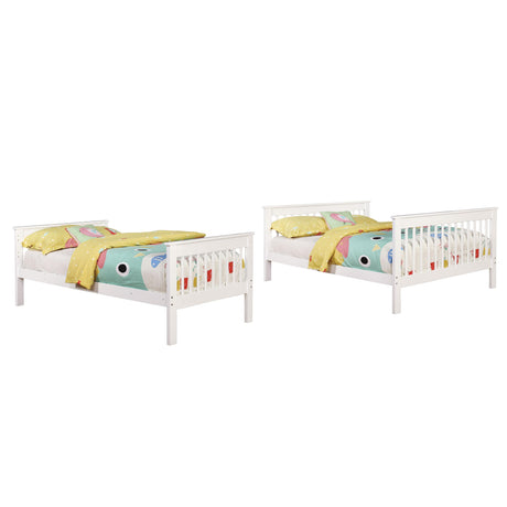  Coaster Furniture Chapman 460260 Wood Twin Over Full Bunk Bed - White IMAGE 2
