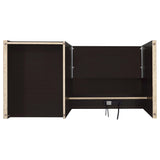  Coaster Furniture Halston 800702 47-inch 2-Drawer Office Desk with Cabinet - Cappuccino IMAGE 11