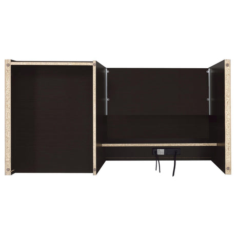  Coaster Furniture Halston 800702 47-inch 2-Drawer Office Desk with Cabinet - Cappuccino IMAGE 11