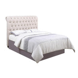 Coaster Furniture Devon 300525KE 57-inch Upholstered Eastern King Panel Bed - Beige IMAGE 2