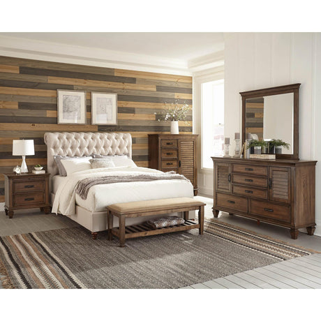  Coaster Furniture Devon 300525KE 57-inch Upholstered Eastern King Panel Bed - Beige IMAGE 7