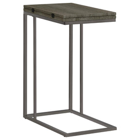  Coaster Furniture Pedro 902864 Expandable C-Shaped Sofa Side Table - Weathered Grey IMAGE 1