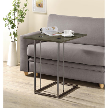  Coaster Furniture Pedro 902864 Expandable C-Shaped Sofa Side Table - Weathered Grey IMAGE 12