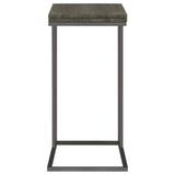  Coaster Furniture Pedro 902864 Expandable C-Shaped Sofa Side Table - Weathered Grey IMAGE 3