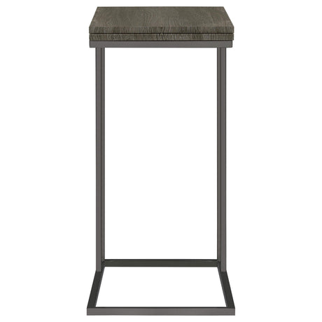  Coaster Furniture Pedro 902864 Expandable C-Shaped Sofa Side Table - Weathered Grey IMAGE 3