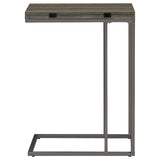  Coaster Furniture Pedro 902864 Expandable C-Shaped Sofa Side Table - Weathered Grey IMAGE 5