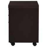 Coaster Furniture Skylar 800894 3-Drawer Home Office Mobile File Cabinet - Cappuccino IMAGE 5