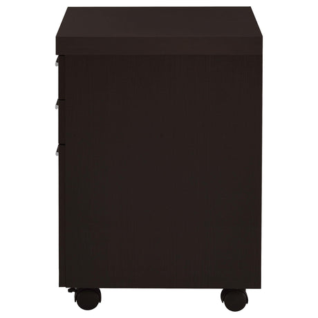  Coaster Furniture Skylar 800894 3-Drawer Home Office Mobile File Cabinet - Cappuccino IMAGE 5