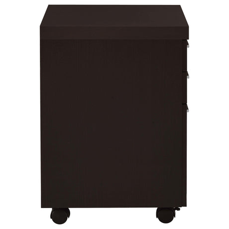  Coaster Furniture Skylar 800894 3-Drawer Home Office Mobile File Cabinet - Cappuccino IMAGE 9