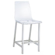  Coaster Furniture Juelia 100265 Clear Acrylic Counter Chair - Chrome (Set of 2) IMAGE 1