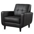  Coaster Furniture Aaron 900204 Upholstered Track Arm Tufted Accent Chair - Black IMAGE 1