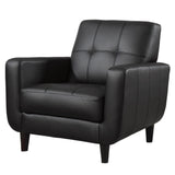  Coaster Furniture Aaron 900204 Upholstered Track Arm Tufted Accent Chair - Black IMAGE 1