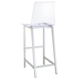  Coaster Furniture Juelia 100295 Clear Acrylic Bar Chair - Chrome (Set of 2) IMAGE 5