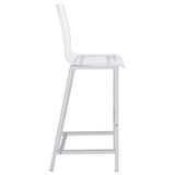  Coaster Furniture Juelia 100295 Clear Acrylic Bar Chair - Chrome (Set of 2) IMAGE 8