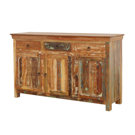  Coaster Furniture Harper 950367 3-door Solid Reclaimed Wood Accent Cabinet - Brown IMAGE 3
