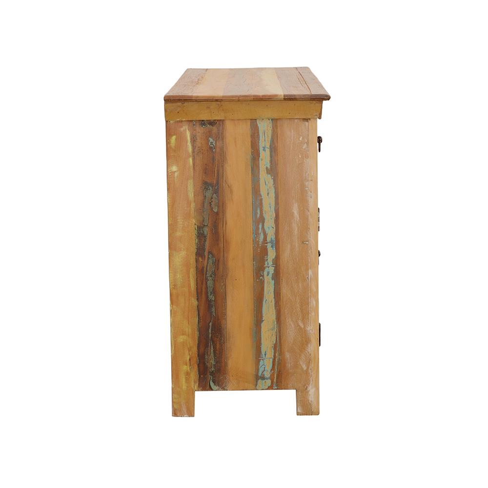  Coaster Furniture Harper 950367 3-door Solid Reclaimed Wood Accent Cabinet - Brown IMAGE 4