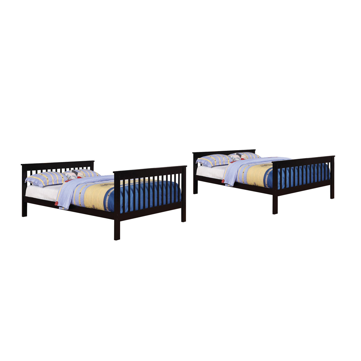  Coaster Furniture Chapman 460359 Wood Full Over Full Bunk Bed - Black IMAGE 2