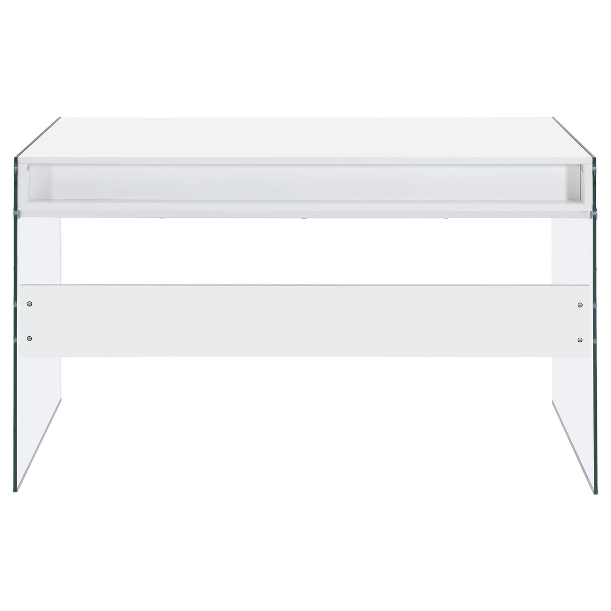  Coaster Furniture Dobrev 800829 48-inch 2-Drawer Writing Desk - White High Gloss IMAGE 7